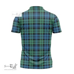 ScotsTee Shop Scottish Campbell Ancient #01 Clan Tartan Zipper Polo Shirt