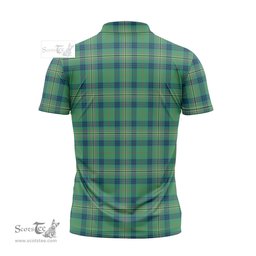 ScotsTee Shop Scottish Kennedy Ancient Clan Tartan Zipper Polo Shirt