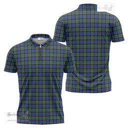 ScotsTee Shop Scottish Fletcher Ancient Clan Tartan Zipper Polo Shirt