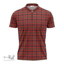 ScotsTee Shop Scottish Innes Modern Clan Tartan Zipper Polo Shirt