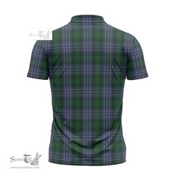 ScotsTee Shop Scottish Hughes Clan Tartan Zipper Polo Shirt