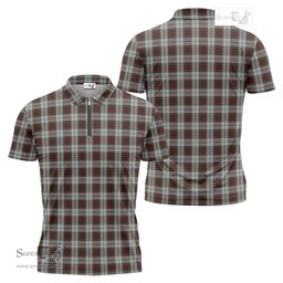 ScotsTee Shop Scottish Fraser Dress Clan Tartan Zipper Polo Shirt
