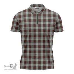 ScotsTee Shop Scottish Fraser Dress Clan Tartan Zipper Polo Shirt