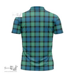 ScotsTee Shop Scottish Gunn Ancient Clan Tartan Zipper Polo Shirt