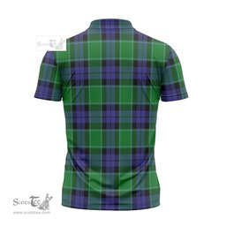 ScotsTee Shop Scottish Haldane Clan Tartan Zipper Polo Shirt