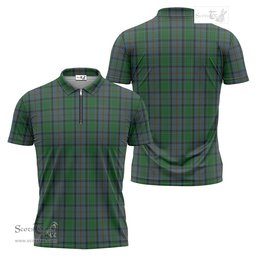 ScotsTee Shop Scottish Hope Vere Clan Tartan Zipper Polo Shirt