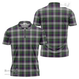 ScotsTee Shop Scottish MacCallum Dress Clan Tartan Zipper Polo Shirt