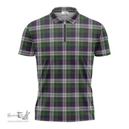 ScotsTee Shop Scottish MacCallum Dress Clan Tartan Zipper Polo Shirt