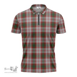 ScotsTee Shop Scottish Lindsay Dress Red Clan Tartan Zipper Polo Shirt