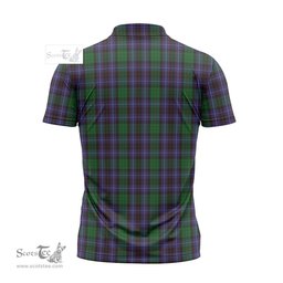 ScotsTee Shop Scottish Hunter of Peebleshire Clan Tartan Zipper Polo Shirt