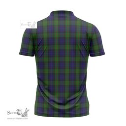 ScotsTee Shop Scottish Gunn Clan Tartan Zipper Polo Shirt