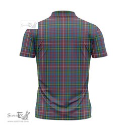 ScotsTee Shop Scottish Hyndman Clan Tartan Zipper Polo Shirt