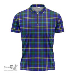 ScotsTee Shop Scottish Hope Modern Clan Tartan Zipper Polo Shirt