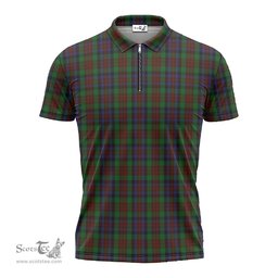ScotsTee Shop Scottish MacDuff Hunting Clan Tartan Zipper Polo Shirt