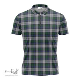 ScotsTee Shop Scottish Graham Dress Clan Tartan Zipper Polo Shirt