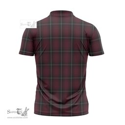 ScotsTee Shop Scottish Llewellen of Wales Clan Tartan Zipper Polo Shirt