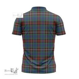 ScotsTee Shop Scottish Fraser Hunting Ancient Clan Tartan Zipper Polo Shirt