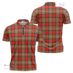 ScotsTee Shop Scottish MacGill Modern Clan Tartan Zipper Polo Shirt