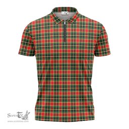 ScotsTee Shop Scottish MacLachlan Hunting Modern Clan Tartan Zipper Polo Shirt