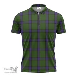 ScotsTee Shop Scottish MacWilliam Hunting Clan Tartan Zipper Polo Shirt