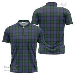 ScotsTee Shop Scottish MacPhail Hunting Clan Tartan Zipper Polo Shirt