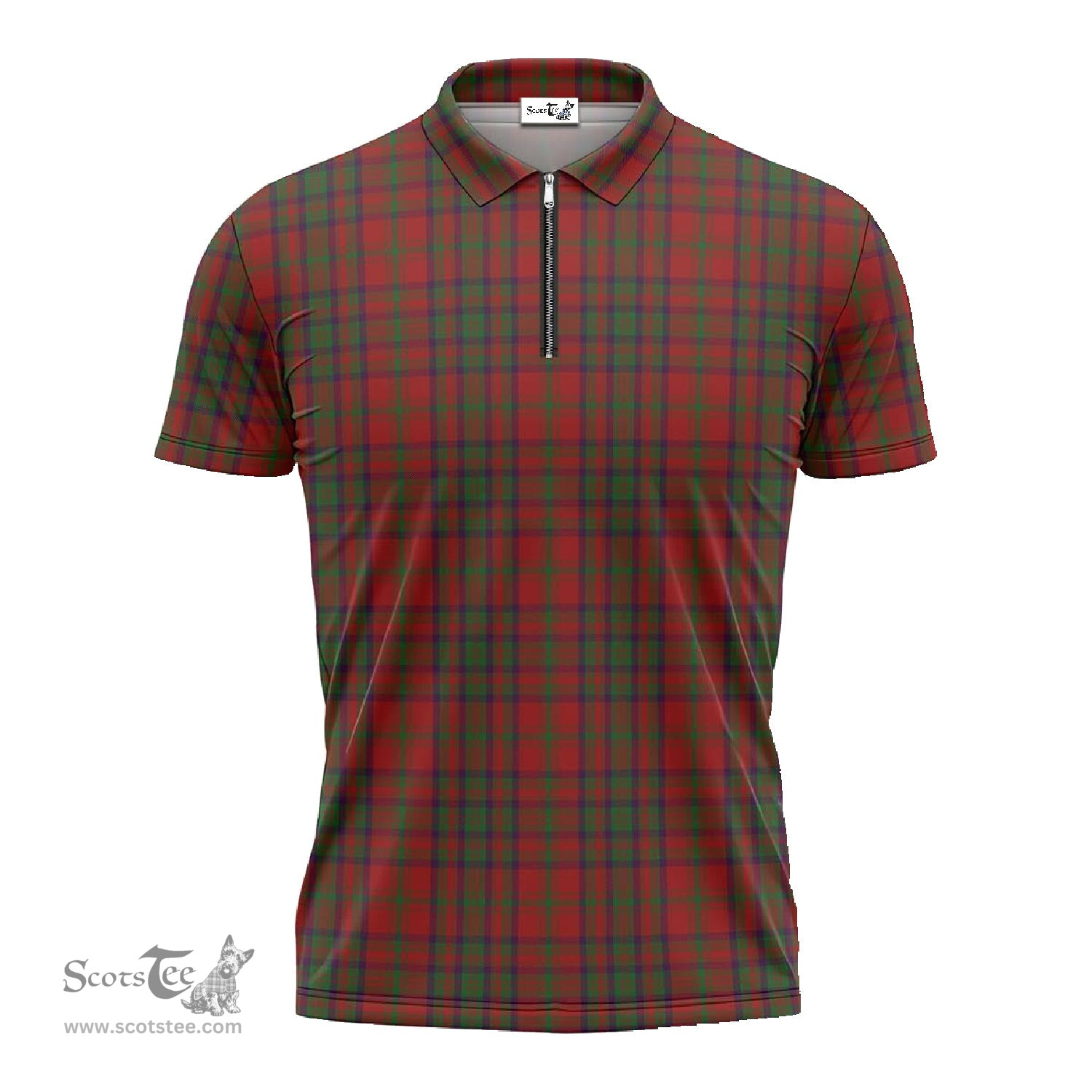ScotsTee Shop Scottish Matheson Dress Clan Tartan Zipper Polo Shirt