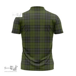 ScotsTee Shop Scottish MacLean Hunting Clan Tartan Zipper Polo Shirt