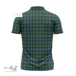ScotsTee Shop Scottish MacLeod of Skye Clan Tartan Zipper Polo Shirt