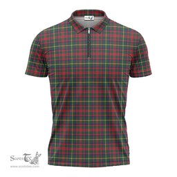 ScotsTee Shop Scottish MacIntosh Hunting Modern Clan Tartan Zipper Polo Shirt