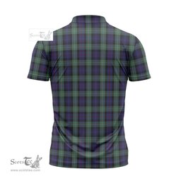 ScotsTee Shop Scottish MacKenzie Hunting Green Clan Tartan Zipper Polo Shirt