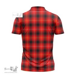 ScotsTee Shop Scottish MacIver Modern Clan Tartan Zipper Polo Shirt