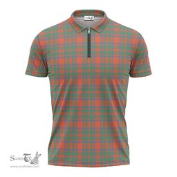 ScotsTee Shop Scottish MacIntosh Ancient Clan Tartan Zipper Polo Shirt