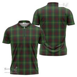 ScotsTee Shop Scottish Martin Clan Tartan Zipper Polo Shirt