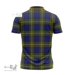 ScotsTee Shop Scottish Muir Clan Tartan Zipper Polo Shirt