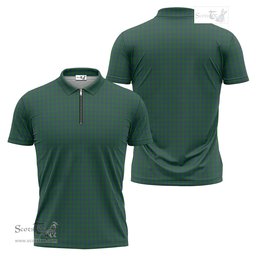 ScotsTee Shop Scottish Montgomery Clan Tartan Zipper Polo Shirt