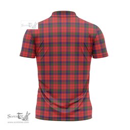 ScotsTee Shop Scottish Robertson Modern Clan Tartan Zipper Polo Shirt