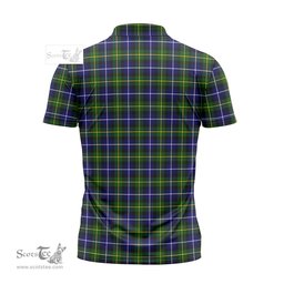 ScotsTee Shop Scottish MacNeil of Barra Modern Clan Tartan Zipper Polo Shirt