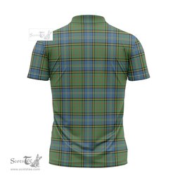 ScotsTee Shop Scottish MacMillan Hunting Ancient Clan Tartan Zipper Polo Shirt