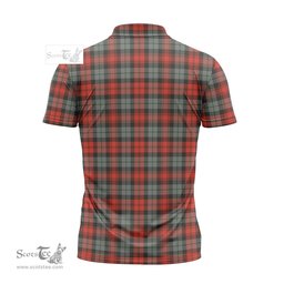 ScotsTee Shop Scottish MacLachlan Weathered Clan Tartan Zipper Polo Shirt