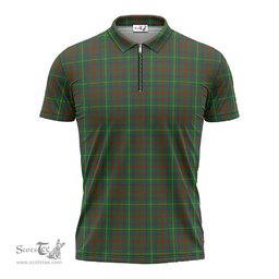ScotsTee Shop Scottish MacKintosh Hunting Clan Tartan Zipper Polo Shirt