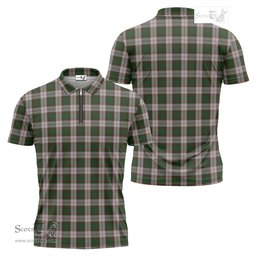 ScotsTee Shop Scottish MacKinnon Dress Clan Tartan Zipper Polo Shirt