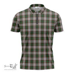 ScotsTee Shop Scottish MacKinnon Dress Clan Tartan Zipper Polo Shirt