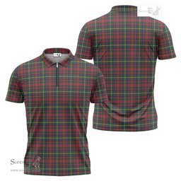 ScotsTee Shop Scottish MacKintosh Hunting Modern Clan Tartan Zipper Polo Shirt