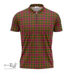 ScotsTee Shop Scottish Skene Modern Clan Tartan Zipper Polo Shirt