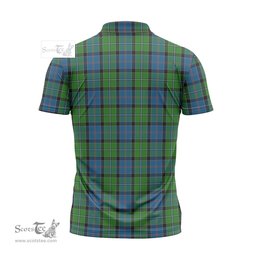 ScotsTee Shop Scottish Stirling Clan Tartan Zipper Polo Shirt