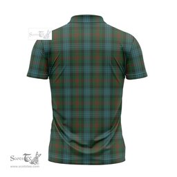 ScotsTee Shop Scottish Ross Hunting Clan Tartan Zipper Polo Shirt