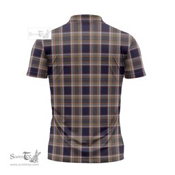 ScotsTee Shop Scottish Stewart Navy Clan Tartan Zipper Polo Shirt