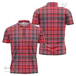 ScotsTee Shop Scottish Udny Clan Tartan Zipper Polo Shirt