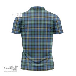 ScotsTee Shop Scottish Weir Ancient Clan Tartan Zipper Polo Shirt
