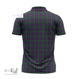 ScotsTee Shop Scottish Urquhart Clan Tartan Zipper Polo Shirt